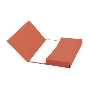 Image of 5 Star Office Foolscap Document Wallet Half Flap 250gsm Recycled Capacity 32mm Red Pack of 50