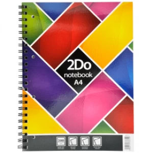 image of 2Do A4 Wirebound Notebook, Perforated, Ruled and Punched 200 Pages