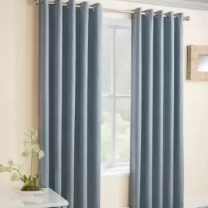 Image of Vogue Pair of 117 x 229 Blackout Curtains, Duck Egg