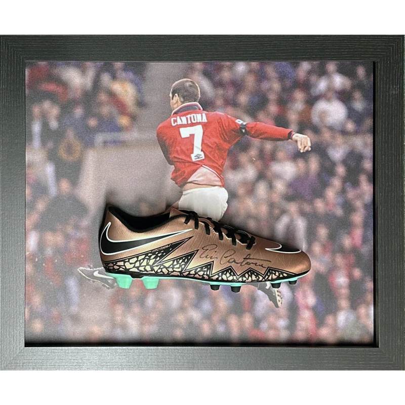 Image of AllStarSignings Ltd Eric Cantona Manchester United signed Nike boot Gold unisex One Size