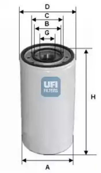 image of UFI 23.313.00 Oil Filter Oil Spin-On