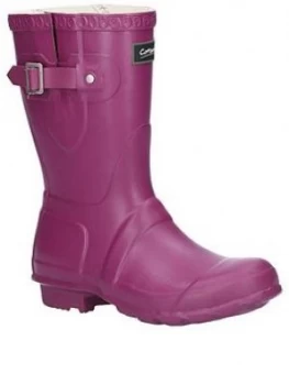 image of Cotswold Windsor Short Welly, Berry, Size 3, Women