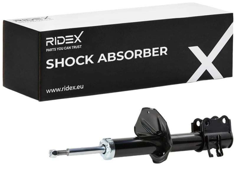 Image of RIDEX 854S0943 Shock absorber Front Axle Left, Gas Pressure, Suspension Strut, Top pin Shock Absorber (854)