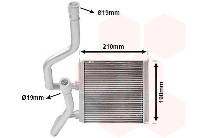 Image of VAN WEZEL Heater matrix VAN WEZEL 13016700