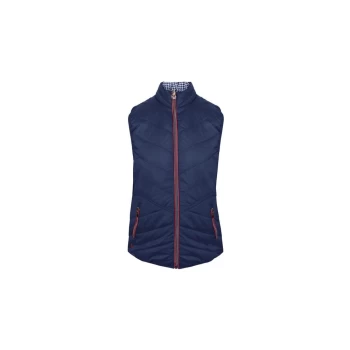 Image of Island Green Ladies Reversible Gillet - Navy/Raspberry - 10 Size: Size