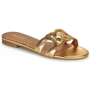 image of Minelli NANCIA womens Mules / Casual Shoes in Gold,5.5