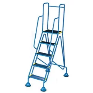 Image of Fort Fort Domed Feet Step, 5 Tread with Handrail, Anti Slip Tread