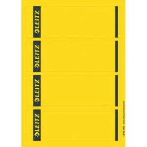 image of Leitz Lever arch file labels 16852015 61.5 x 192mm Paper Yellow Permanent 100 pcs