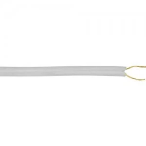 Image of Labgear 0.5mm 2 Core Solid Bell Wire White Round - 1 Meter