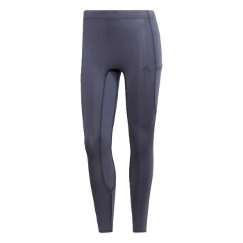 Image of adidas FastImpact Shiny Running 7/8 Tights Womens - Shadow Navy