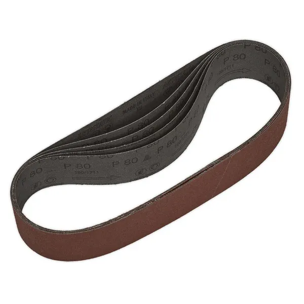 Image of Genuine SEALEY BG150B80G Sanding Belt 50 x 686mm 80Grit Pack of 5