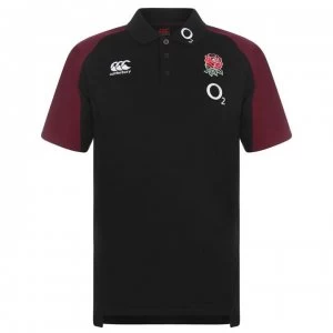 image of Canterbury England VapoDri Polo Shirt Mens - Black