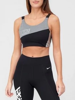 Image of Nike Medium Support Padded Swoosh Bra - Black