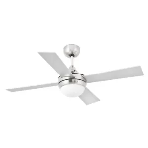 Mini 2 Light Small Ceiling Fan Matt Nickel, Grey, Maple with Light, E14