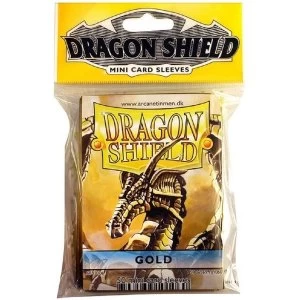 Image of Dragon Shield Japanese Size Gold Card Sleeves - 50 Sleeves