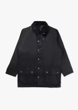Image of Barbour Mens Beaufort 40 Wax Jacket In Navy