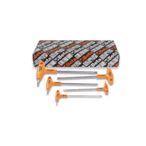 Image of Beta Tools 96TINOX/S5 5pc INOX Stainless Steel Offset Hex Key Wrench Set (Box)