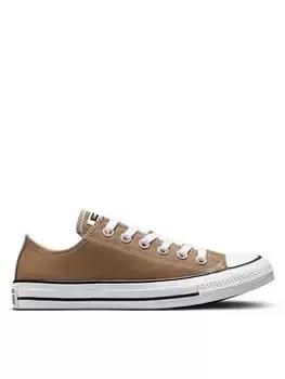 Converse Chuck Taylor All Star Canvas Ox - Tan/White, Tan/White, Size 10, Men