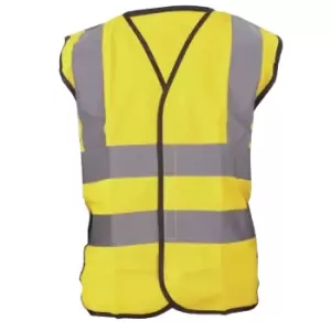 Image of Yoko Hi-Vis Childrens Unisex Waistcoat / Jacket (7-9) (Hi-Vis Yellow)
