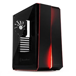 Image of Silverstone Redline RL07 Midi Tower Gaming Case - Black Tempered Glass (SST-RL07B-G)