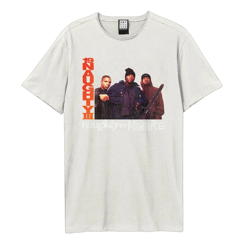 Image of Amplified Amplified Men Hip Hop Hooray Naughty By Nature T-Shirt in White Size: X-Small White XS Male 5063703944625