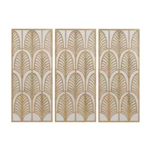 Image of Olivia's Benny Rectangular Metal Mirrored Wall Art in Gold