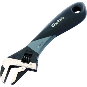 image of Wickes Smooth Grip Adjustable Wrench - 6in