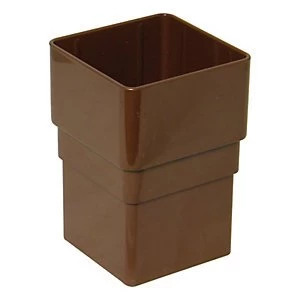 image of FloPlast RSS1BR Square Downpipe Pipe Socket - Brown 65mm