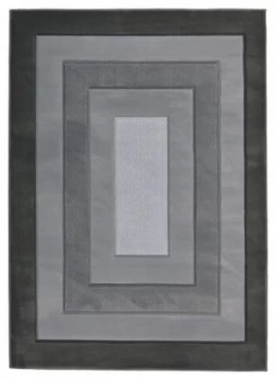 Image of Melrose Daytona Border Rug - 120x170cm - Grey