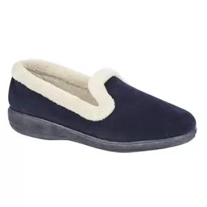 image of Sleepers Womens/Ladies Sophia Memory Foam Slippers (4 UK) (Navy)