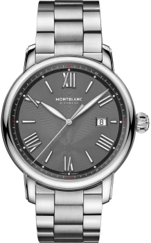 Image of Mont Blanc - Mont Blanc Star Legacy Automatic Date 43 Mm - Wrist Watch - Silver