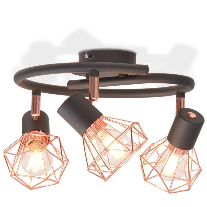 Image of VIDAXL Ceiling Lamp with 3 LED Filament Bulbs 12 w Vidaxl 8718475532484