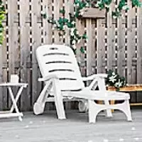 Image of OutSunny PP Lounge Chair White