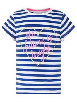 Image of Accessorize Girls The Future Is Bright T Shirt - Blue