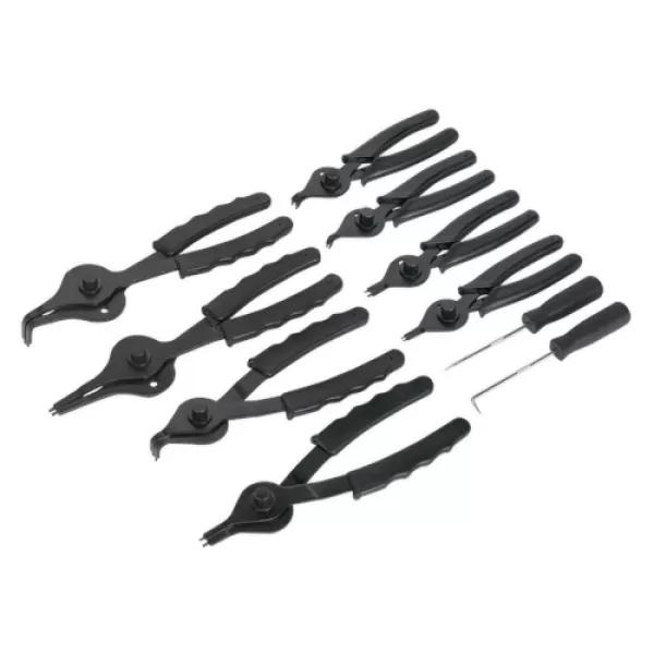 Image of Genuine SEALEY S01064 Circlip Pliers Set 10pc Internal/External