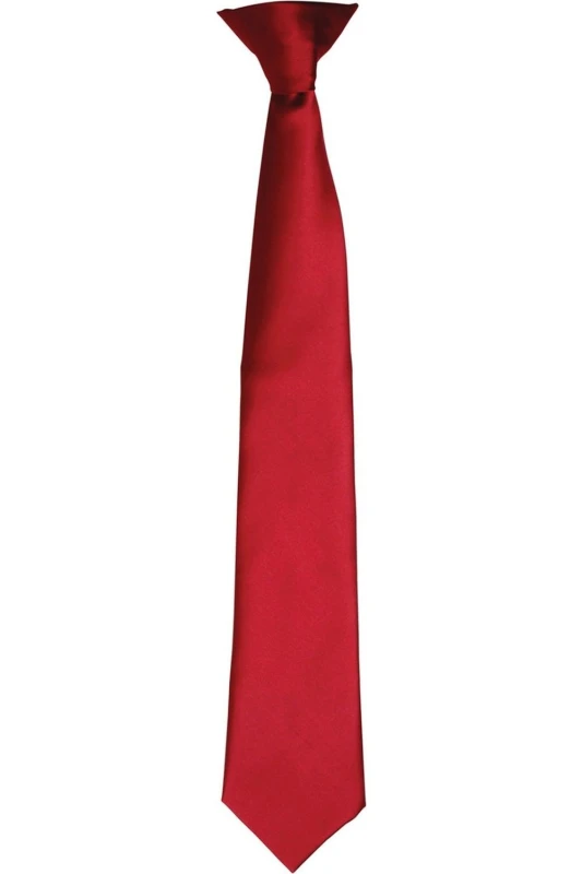 Image of Premier Premier Satin Tie in Burgundy Burgundy One Size Unisex 5063470360680
