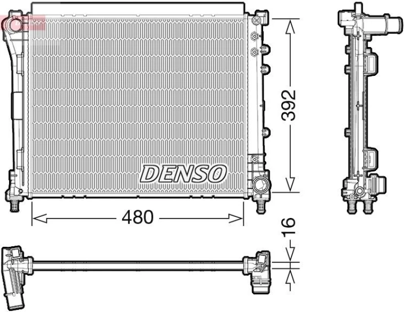 Image of DENSO Engine radiator DENSO DRM09006