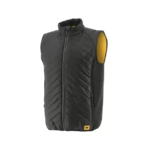 image of Caterpillar Mens Trades Hybrid Body Warmer (S) (Black/Yellow)