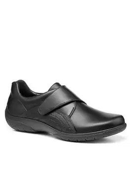 image of Hotter Sugar II Wide Fit Flat Shoes - Black, Size 9, Women