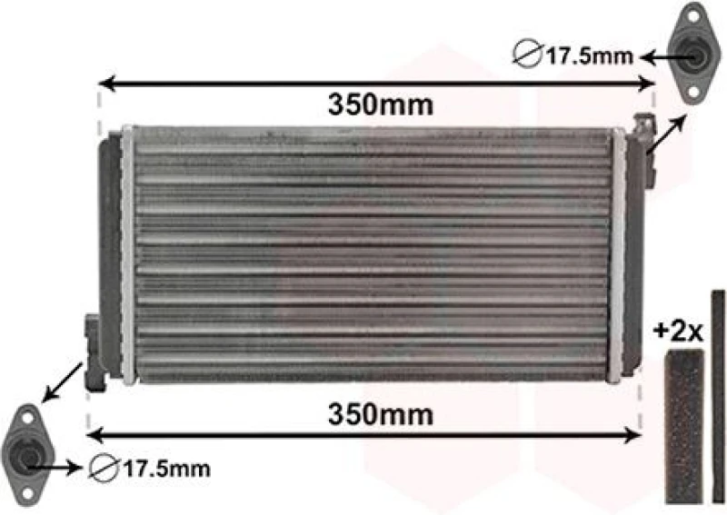 Image of VAN WEZEL Heater matrix VAN WEZEL 30006109