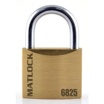 image of Slimline Brass Key Padlock - 25MM