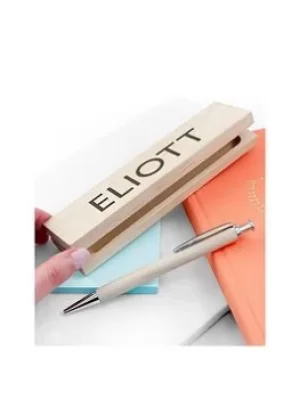 Image of Treat Republic Personalised Beech Wood Pen Set