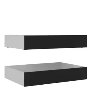 image of Naia Under Bed Drawers 2 Pieces, Black Matt