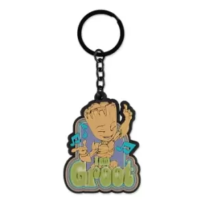 Image of Marvel Guardians of the Galaxy I am Groot Rubber Keychain,...