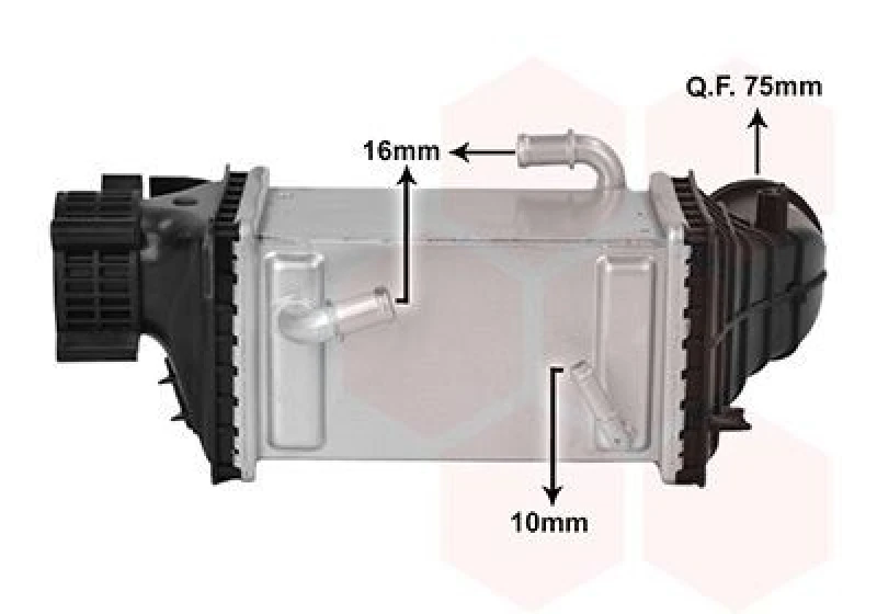 Image of VAN WEZEL Intercooler VAN WEZEL 03014728