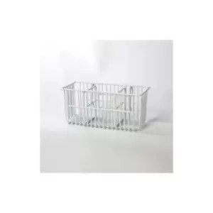 Delfinware Wireware White Cutlery Basket