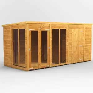Image of 14X6 Power Pent Summerhouse Combi Including 6ft Side Store