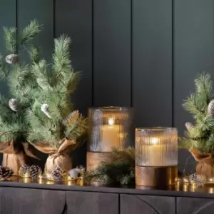 Image of Crossland Grove Mixed Cone & Cotton Garland With LED X20 L1830Mm