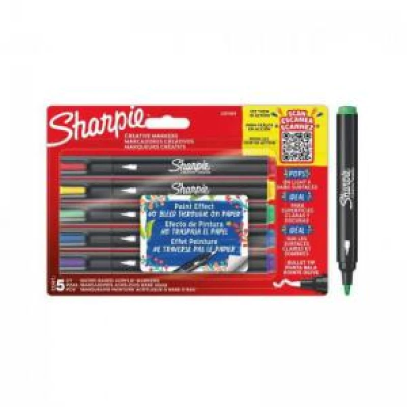 Image of Sharpie Sharpie Marker Paint Pens Assorted (Pack of 5) 2201069 2201069