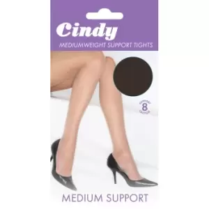 image of Cindy Womens/Ladies Mediumweight Support Tights (1 Pair) (Large (5ft6a-5ft10a)) (Barely Black)